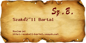 Szakáll Bartal névjegykártya